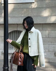 20a117 Hand-stitched cashmere wool coat