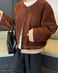 19a92 Suede shearling jacket