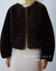 19a74 Reversible fur–suede jacket