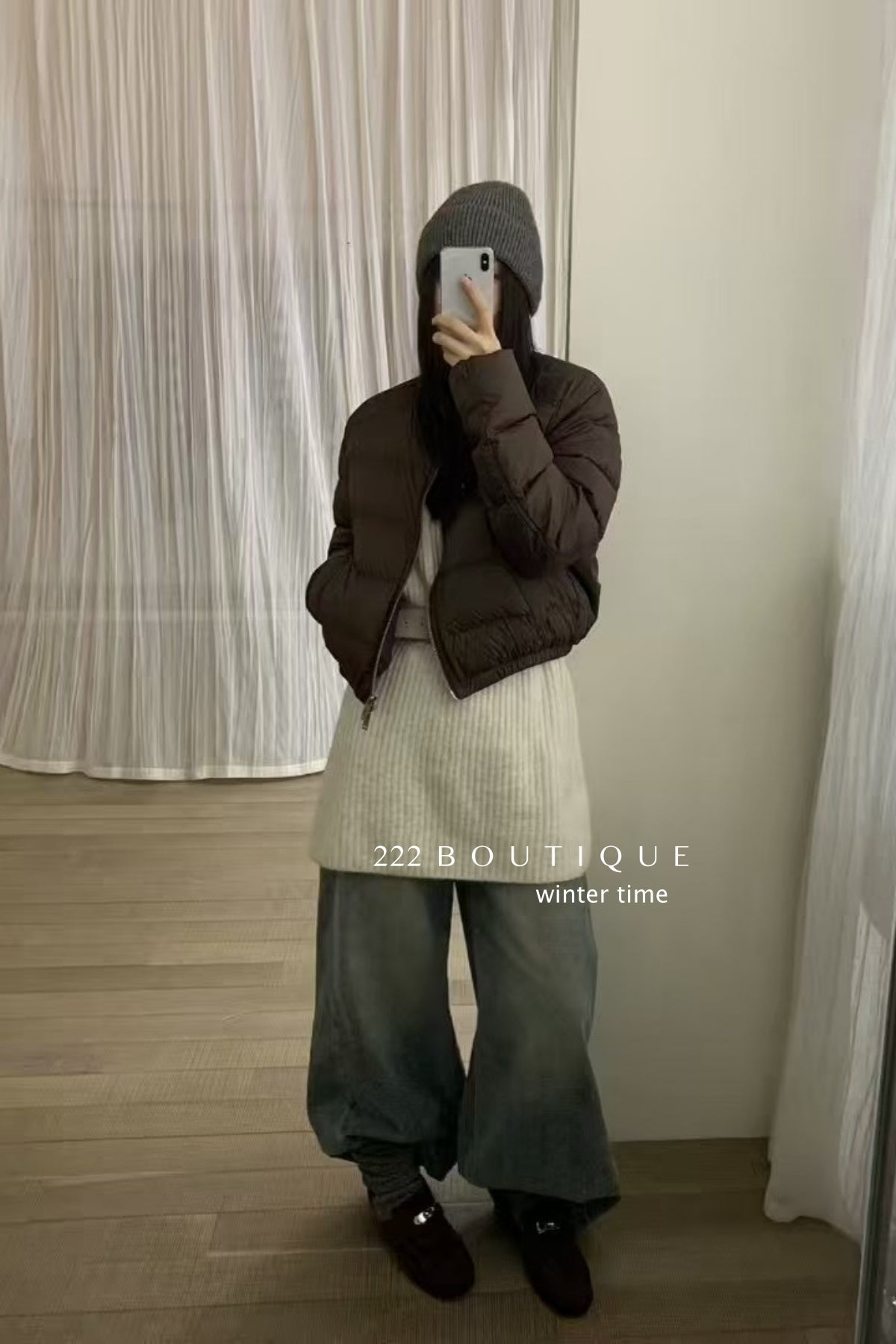 19a88 Down round-neck puffer jacket