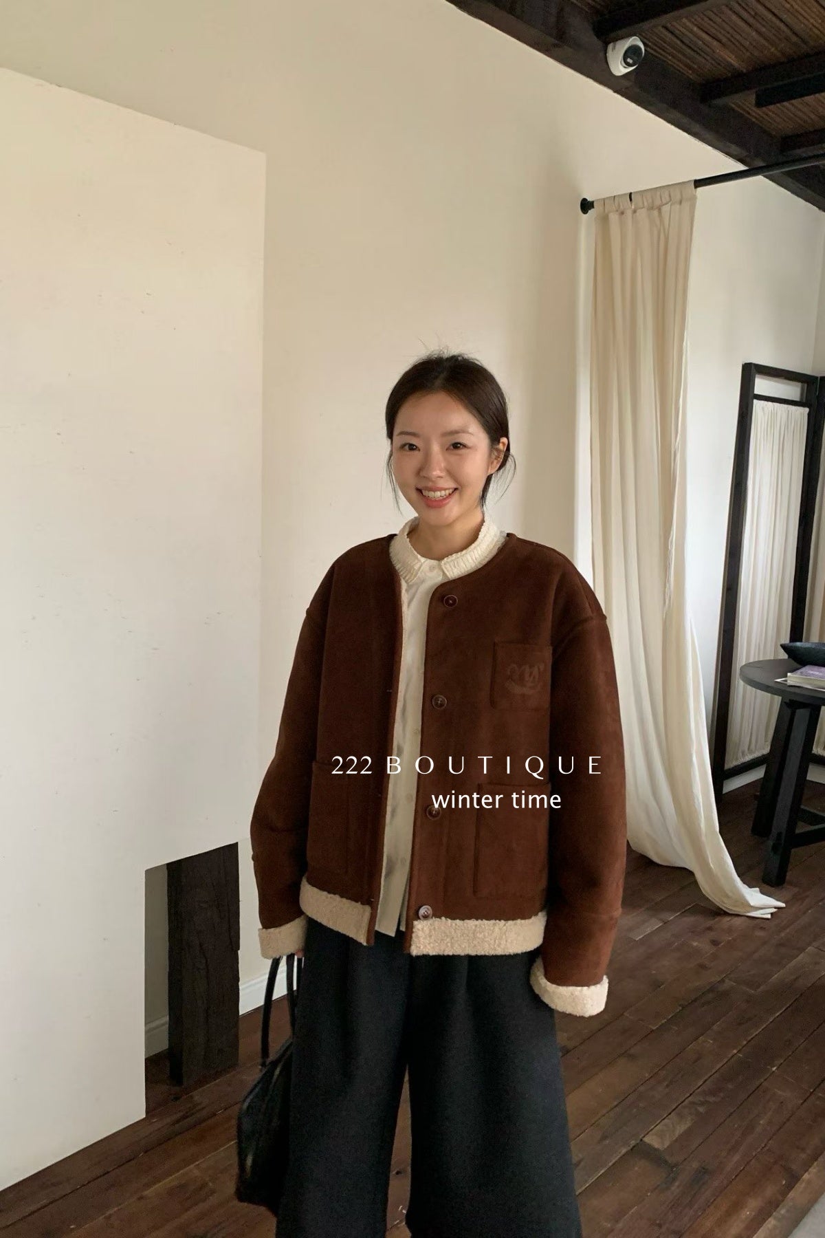 19a92 Suede shearling jacket