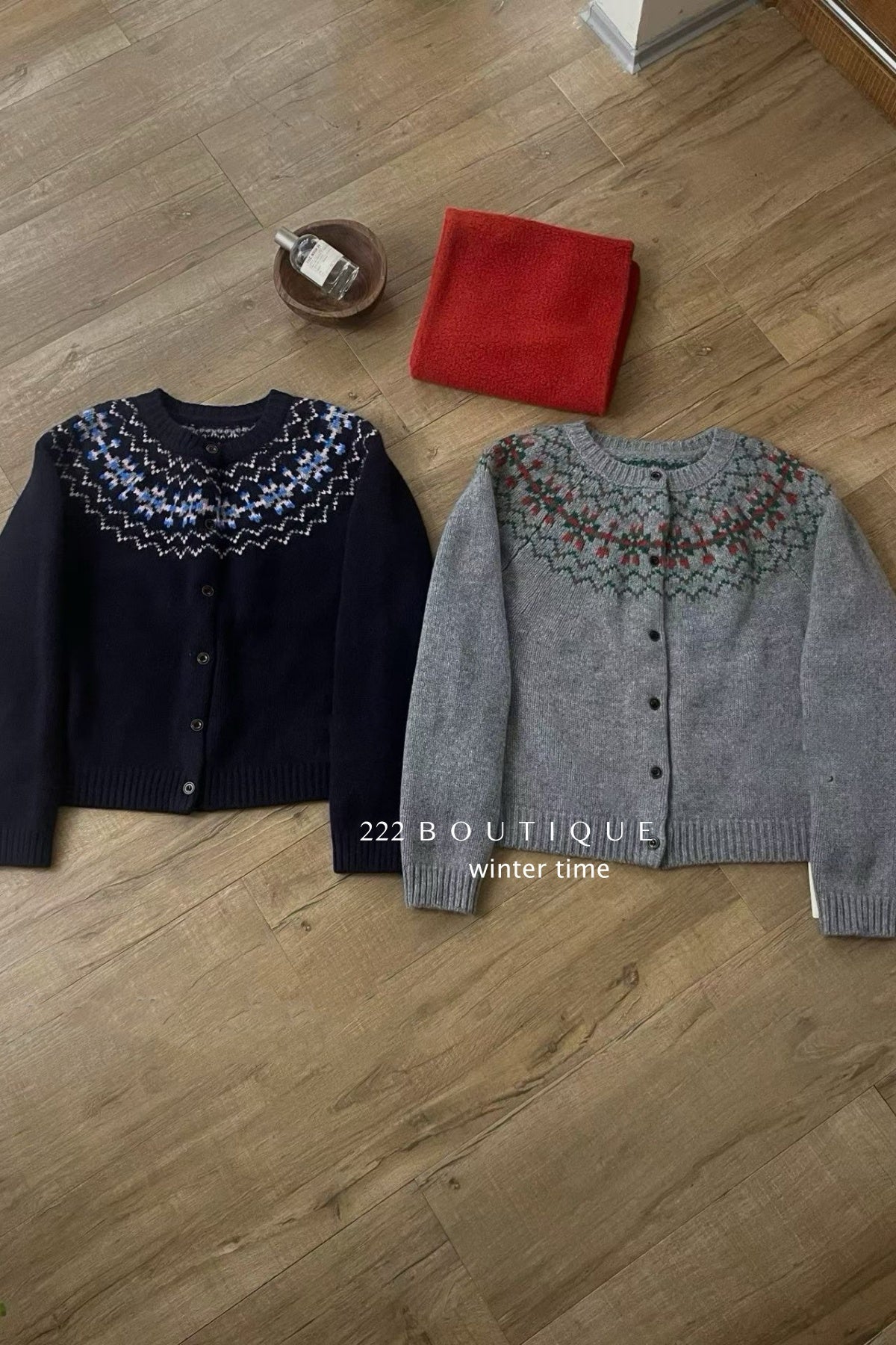 19a100 Cashmere patterned cardigan