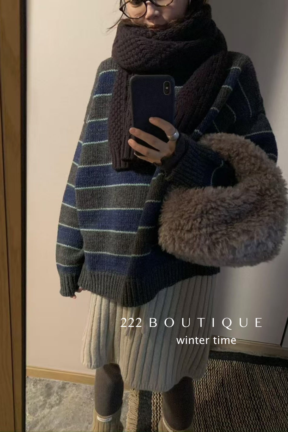 19a108 Cashmere striped sweater