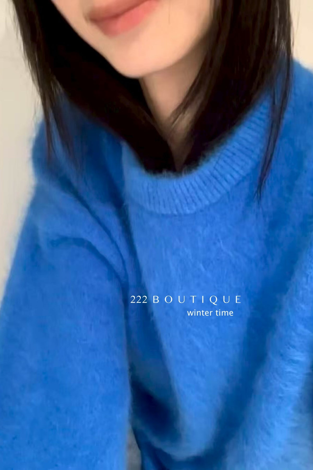 19a90 Rabbit-fur knit sweater