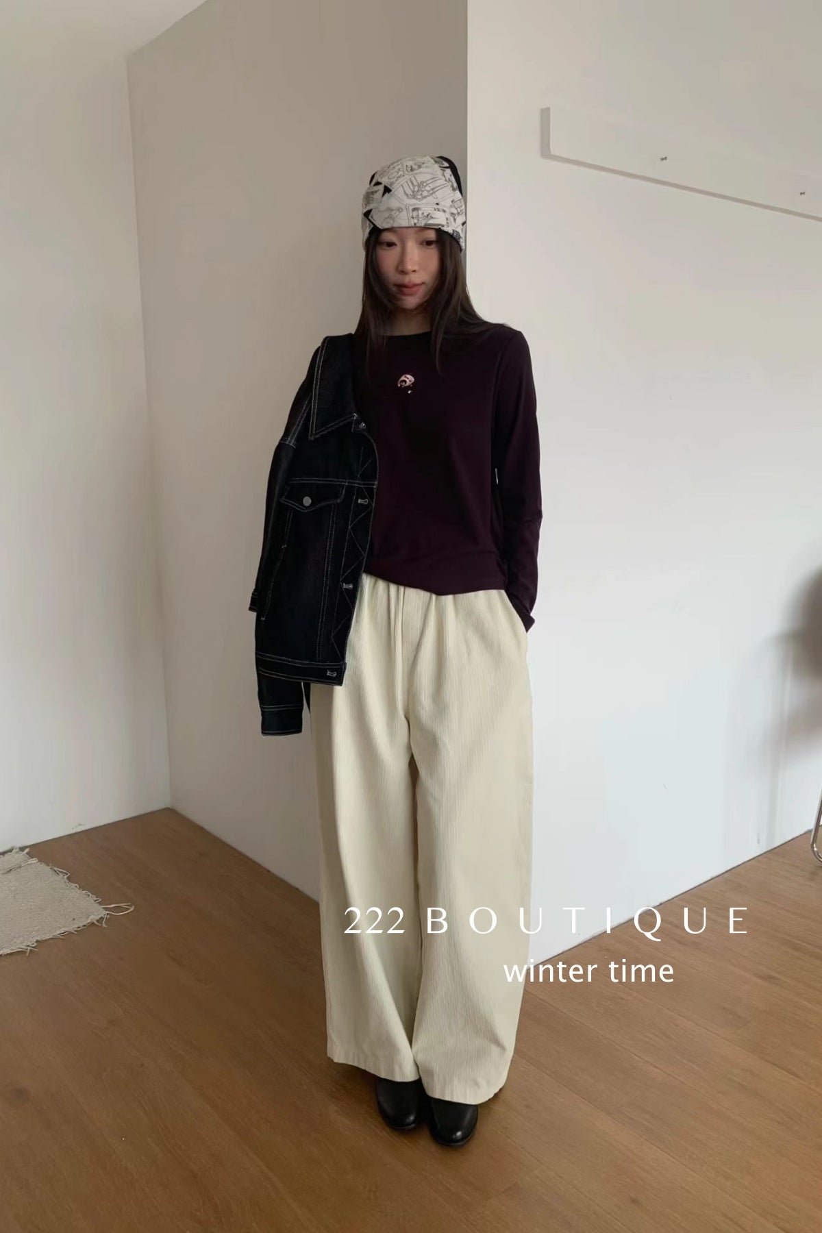 19q30 Wool straight-leg trousers