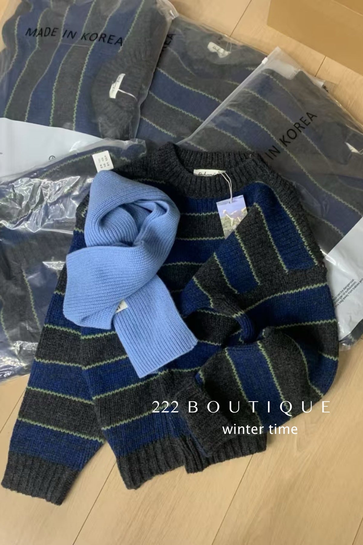 19a108 Cashmere striped sweater
