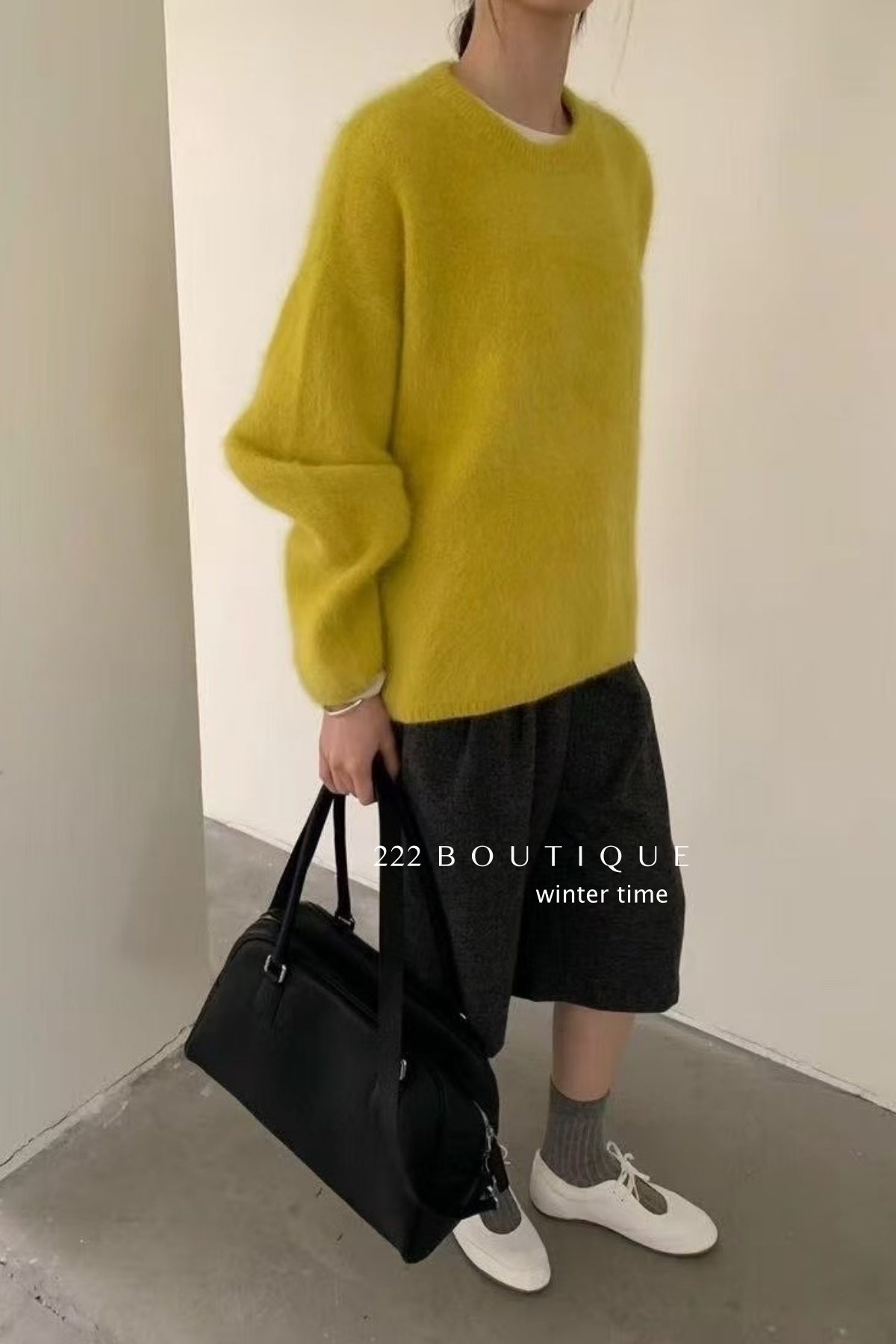19a90 Rabbit-fur knit sweater