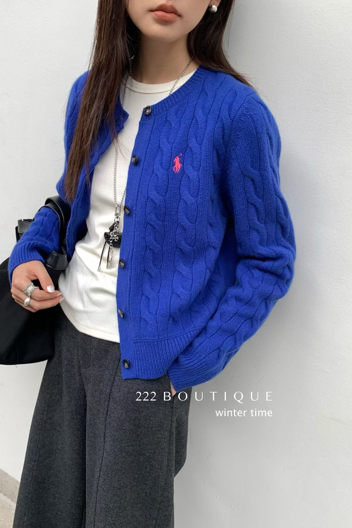 18a98 Cashmere cable-knit cardigan