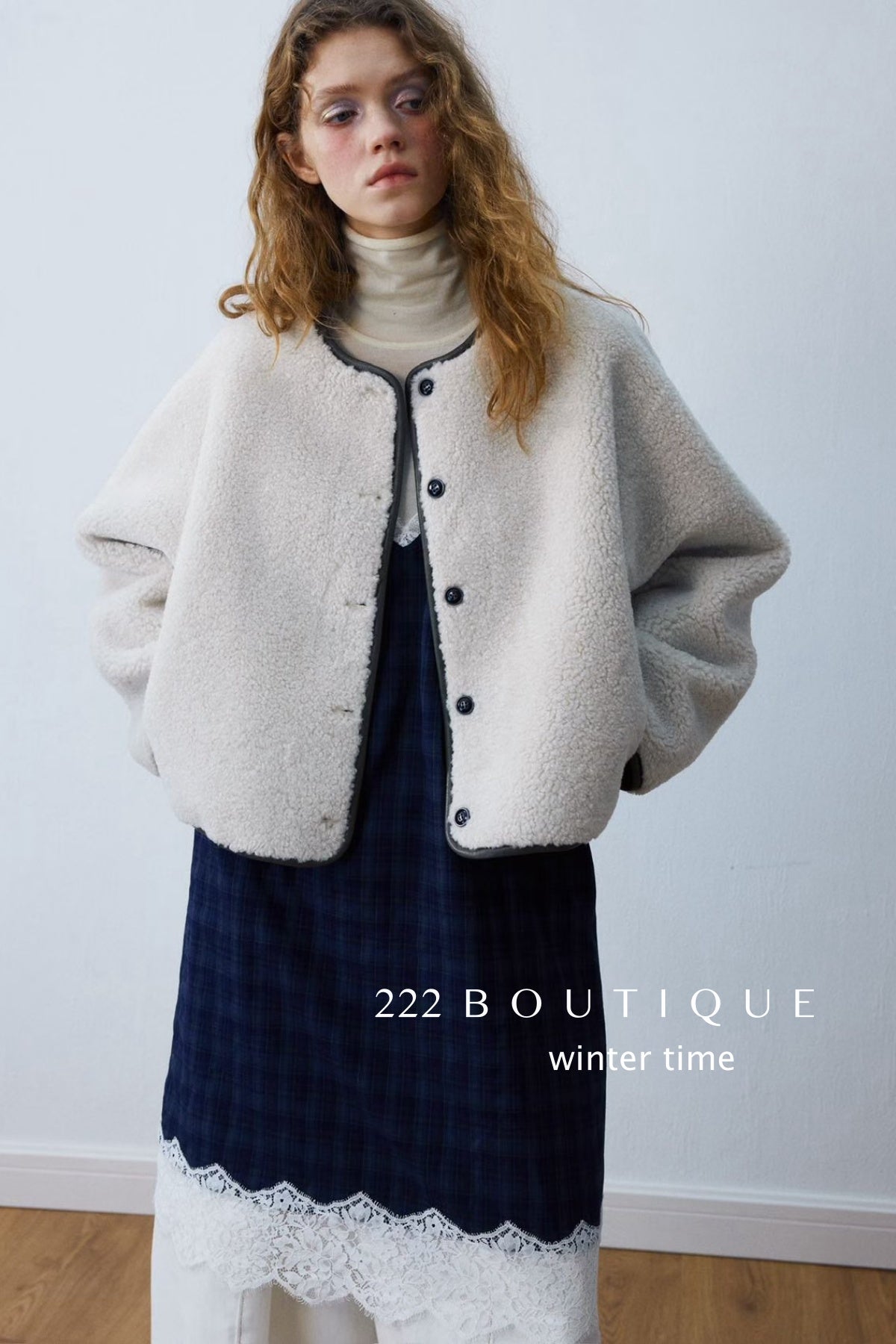 19a74 Reversible fur–suede jacket