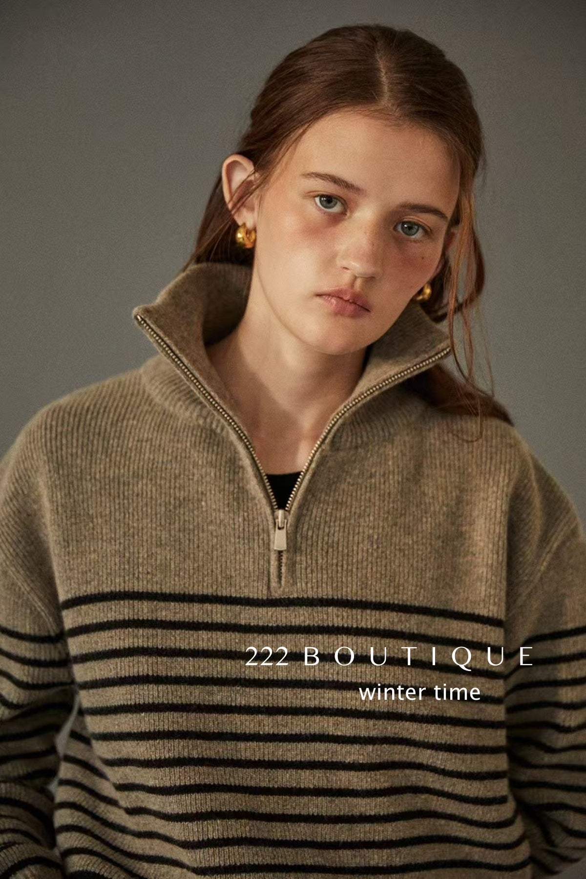 19a105 Cashmere striped sweater