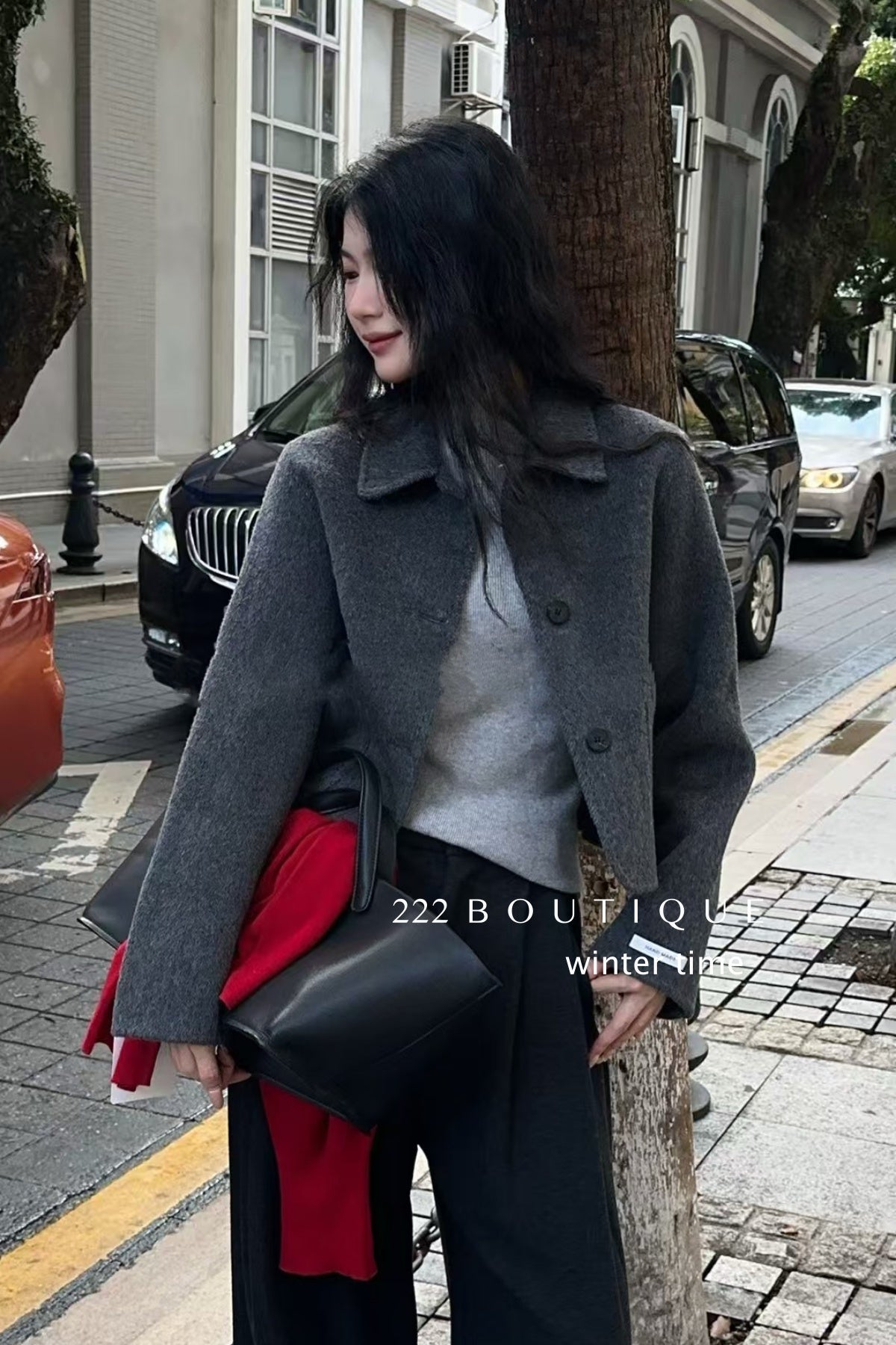 20a117 Hand-stitched cashmere wool coat