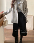 21a29 Mid-length notched-collar wool coat