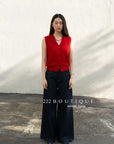 20a34 V-neck wool vest