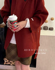 21a29 Mid-length notched-collar wool coat