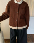 19a92 Suede shearling jacket