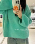 19a90 Rabbit-fur knit sweater