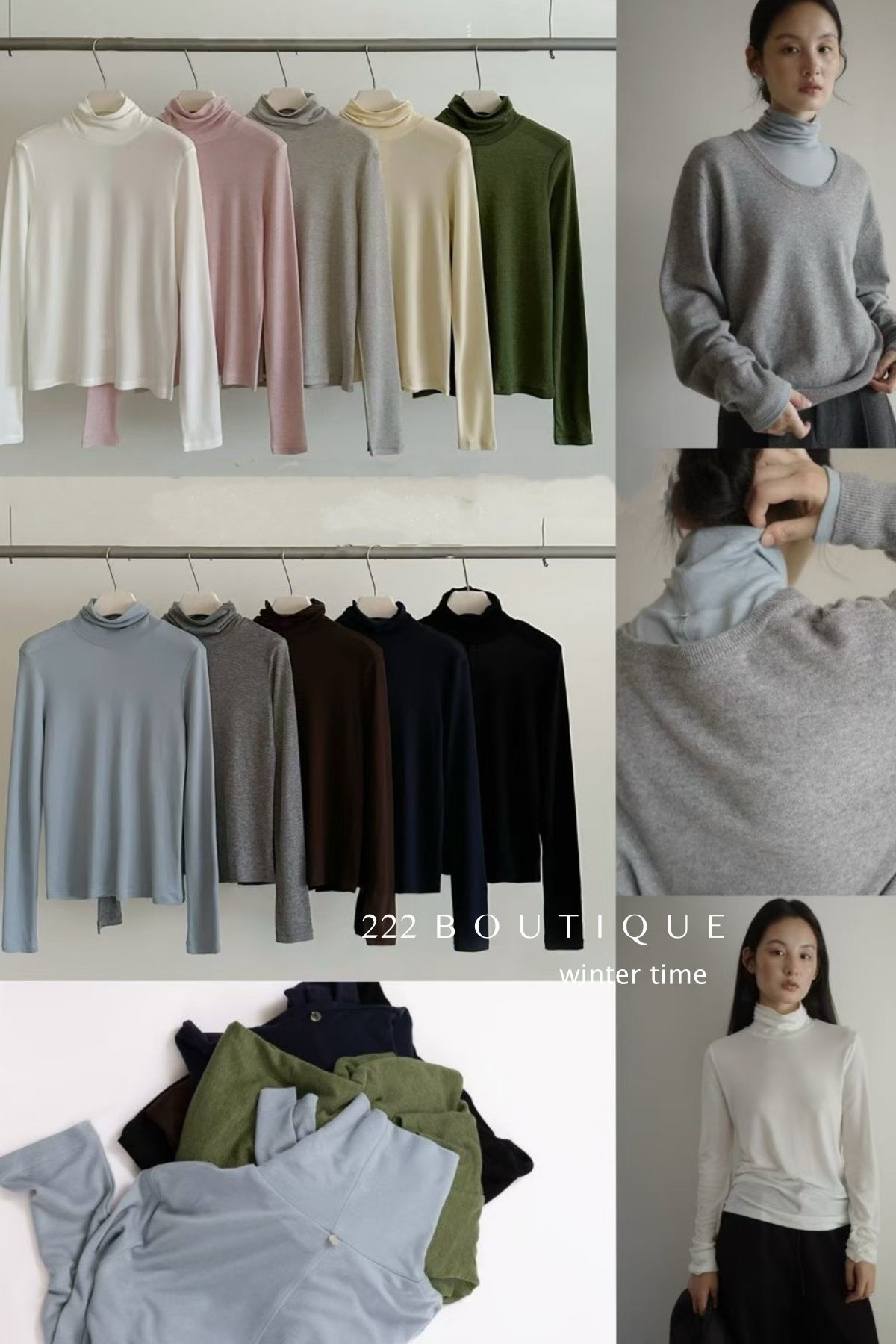 20a54 Premium thermal turtleneck top