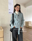 21a31 Short trench-style wool coat