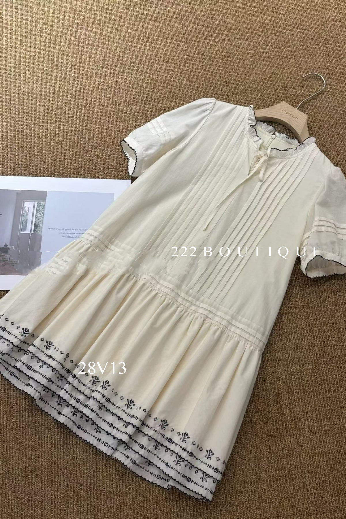 28v13 - EMBROIERED BABYDOLL DRESS