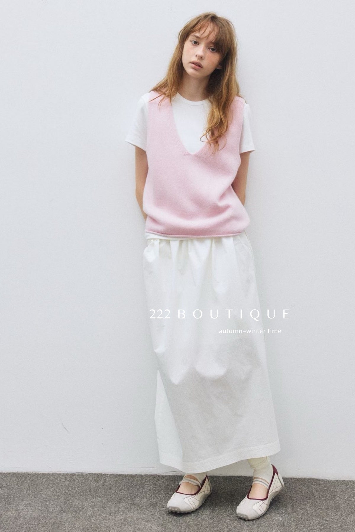 18a47 V-neck cashmere vest