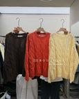 18a54 Cashmere cable-knit sweater