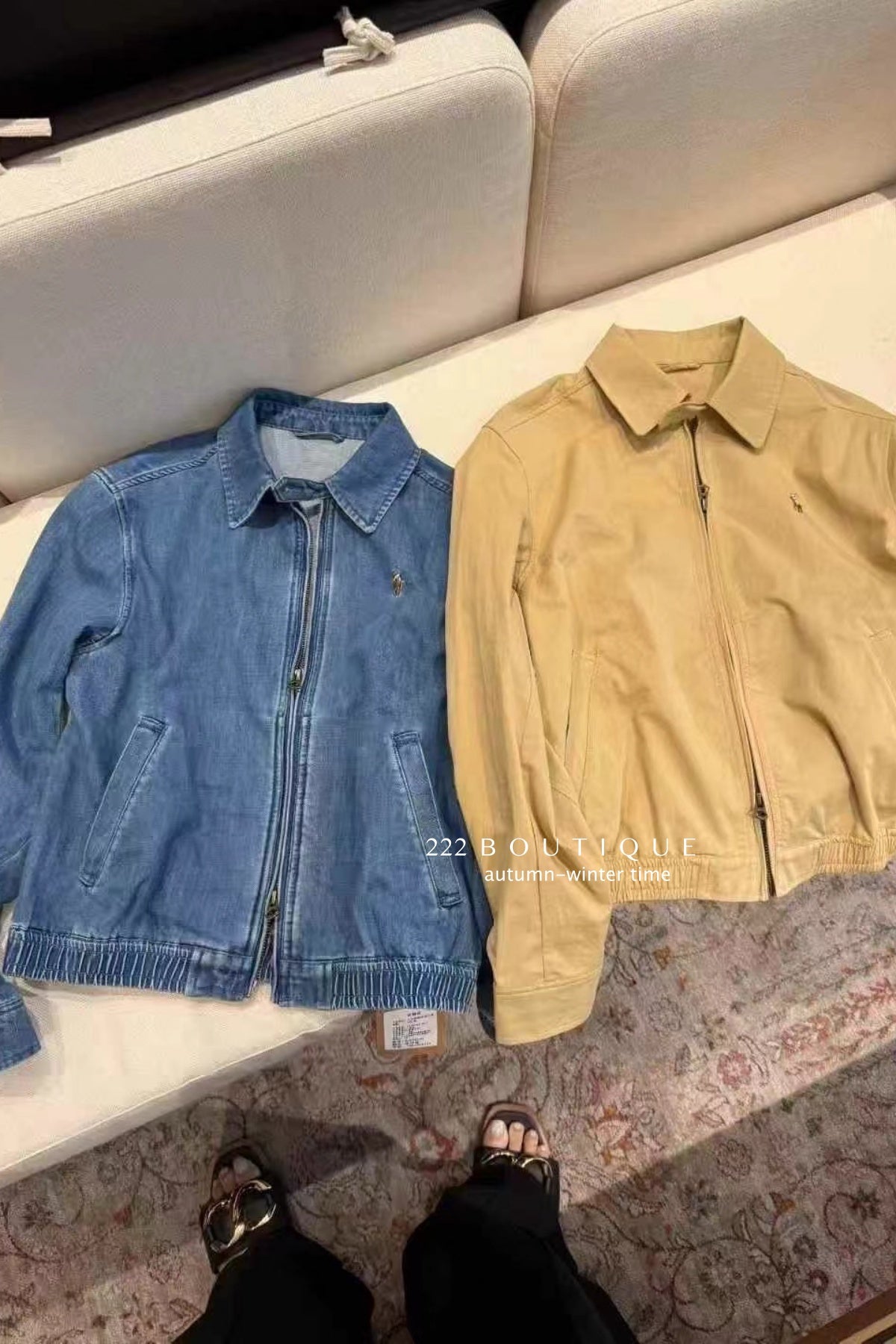 17a71 Denim Jacket with Small Logo Print