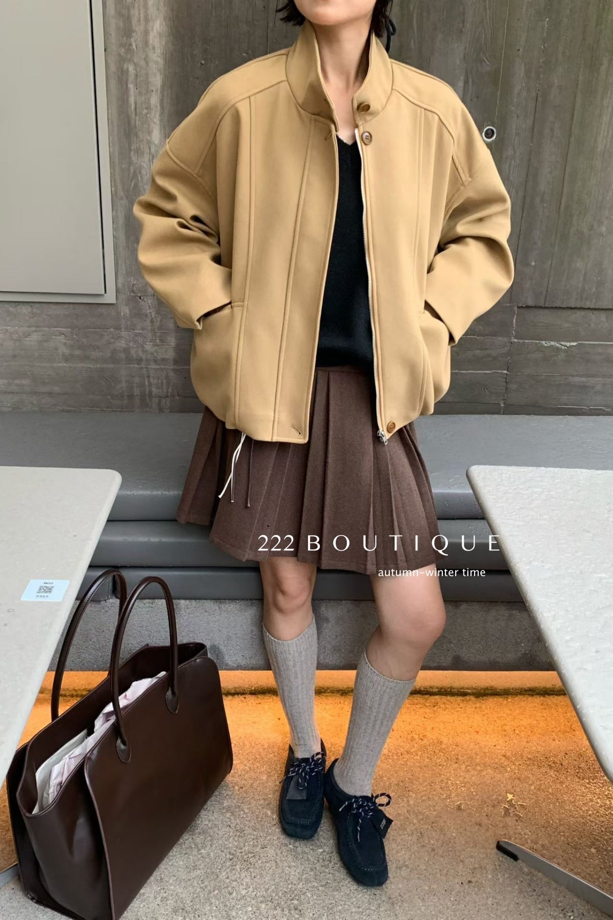 18a43 Suede fleece jacket