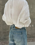 28a13- STAND COLLAR BLOUSE