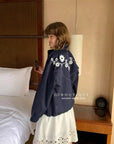 17v79 Embroidered floral windbreaker