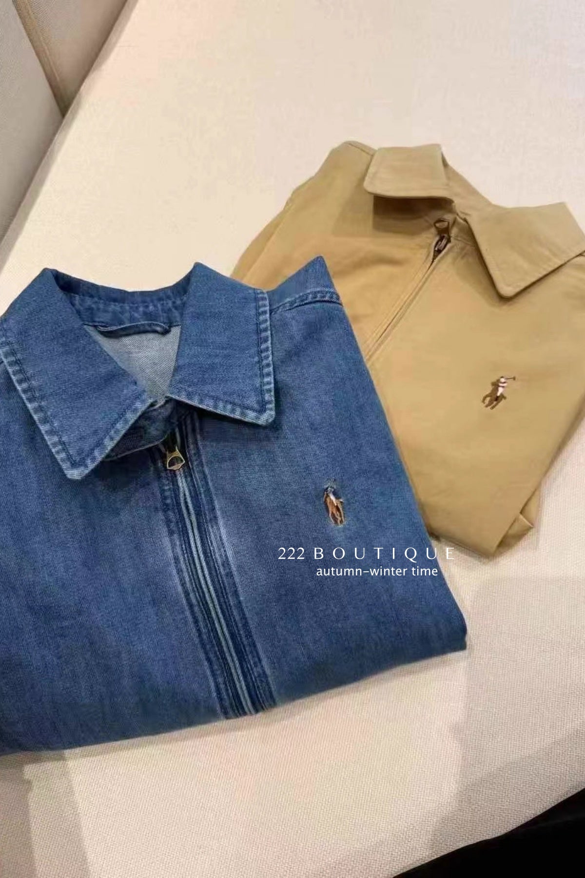 17a71 Denim Jacket with Small Logo Print