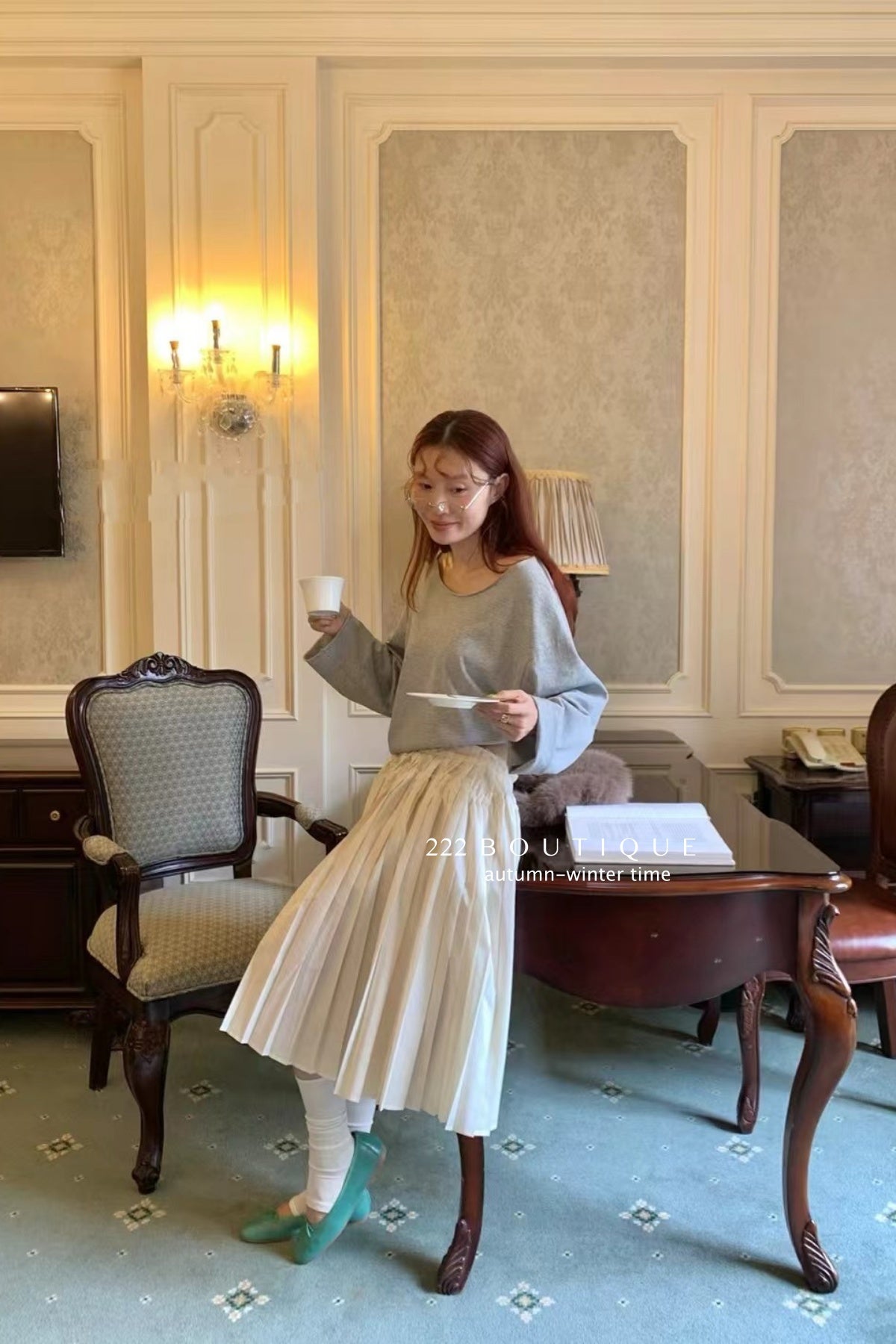 17a87 Basic Letter-Print Sweater