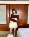 17v10 Tiered pleated mini skirt