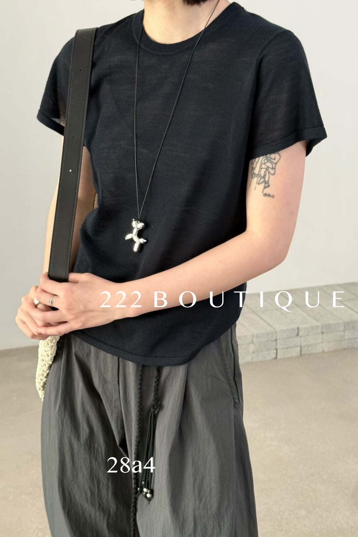28a4 - SLIM  KNIT TOP