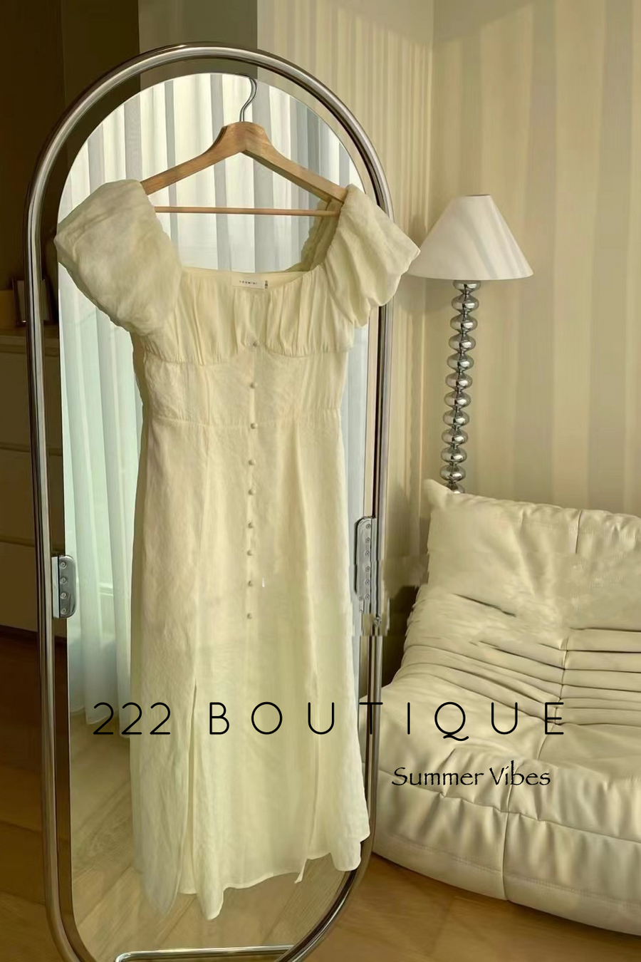 Buttoned linen-blend dress