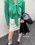 knitted tie sweater