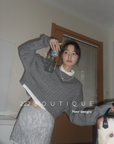 knitted crop-top