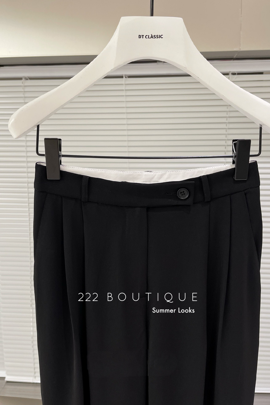 High-waist straight trousers