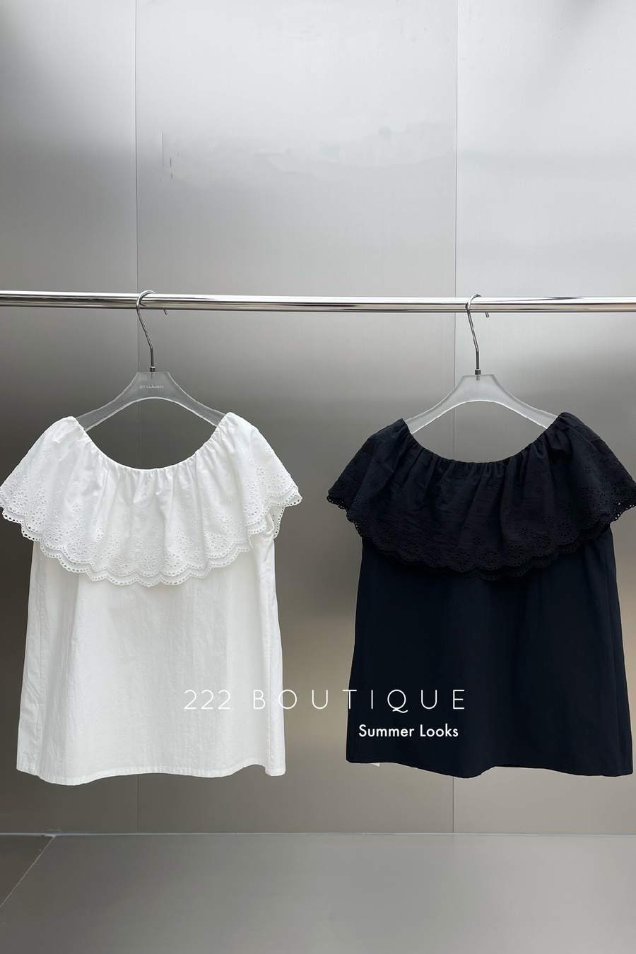 Ruffle cotton blouse
