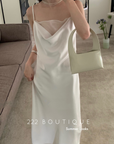 Satin strass dress