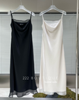 Satin strass dress