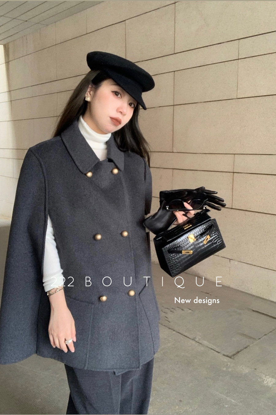 Handmade oversized wool coat