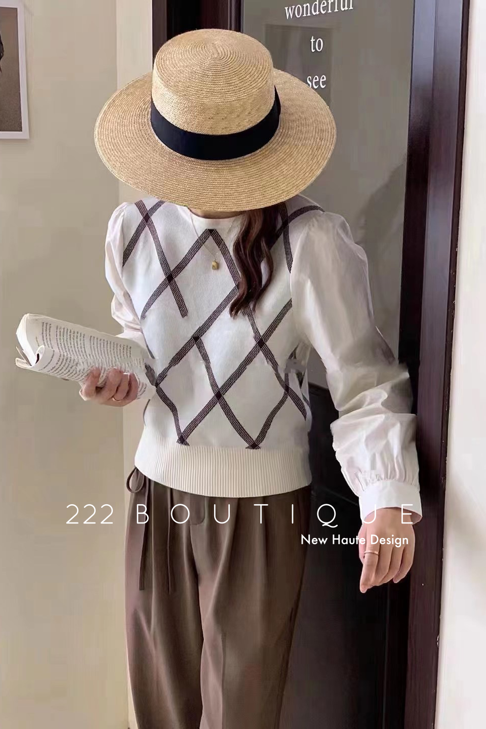 Fine-knit sweater