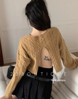 knitted crop-top