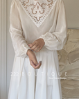 Lace velvet blouse