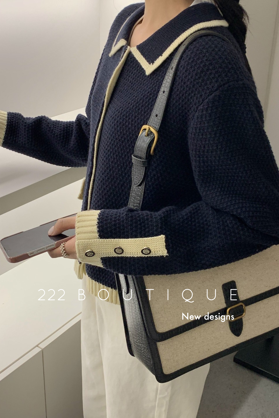 Buttoned ribbed cardigan
