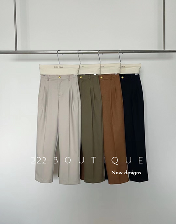 Elastic waist crop trousers