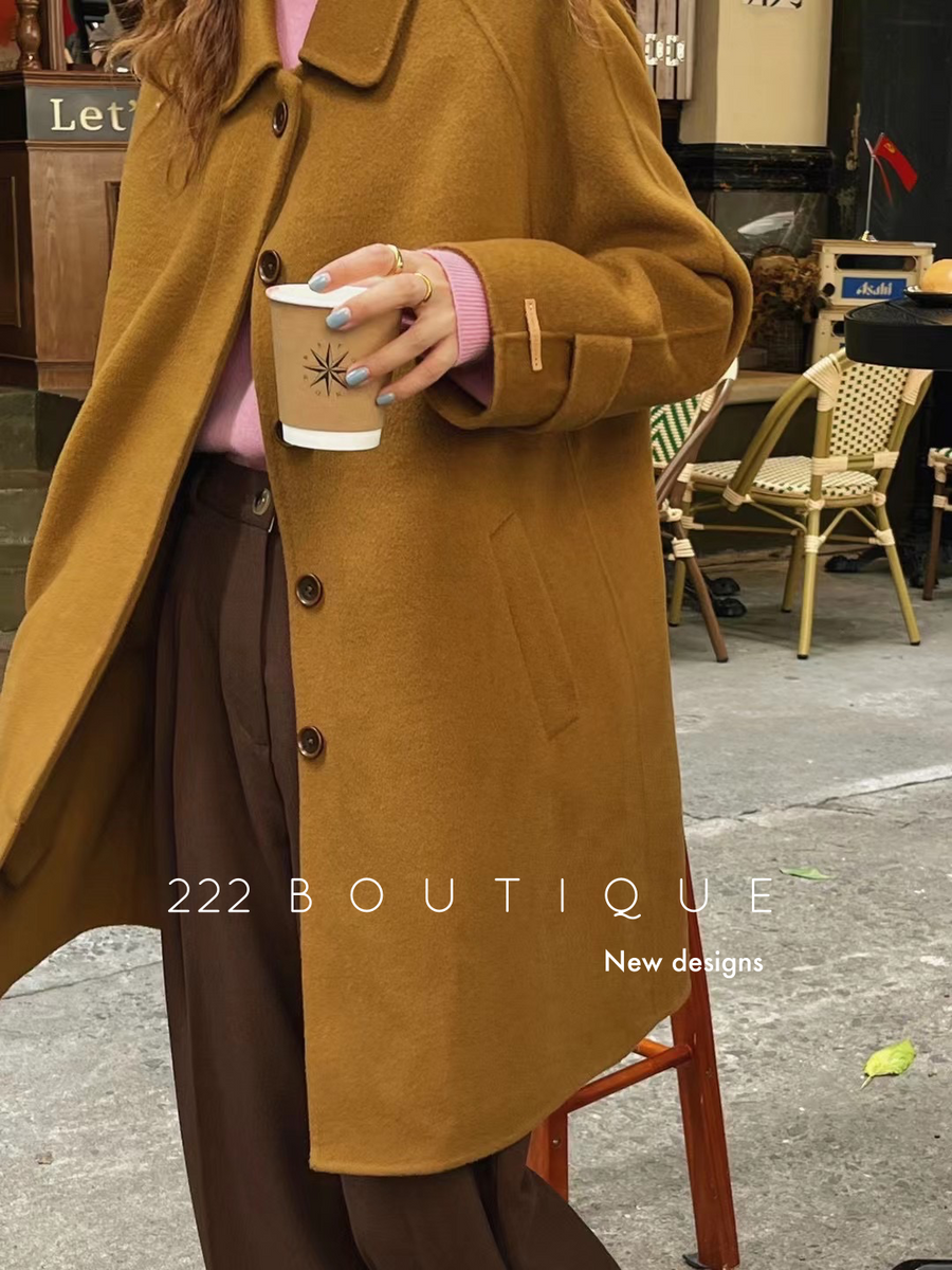 Handmade oversized wool coat