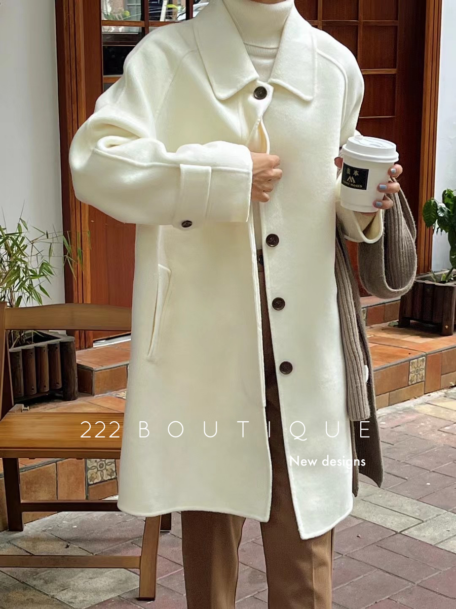 Handmade oversized wool coat