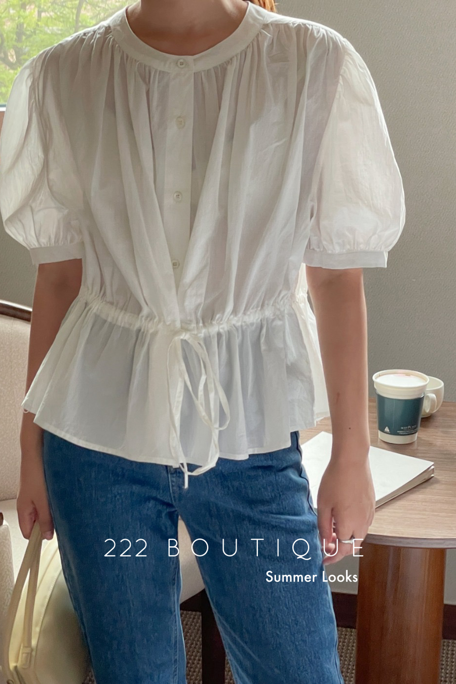 Oversized 100% cotton blouse