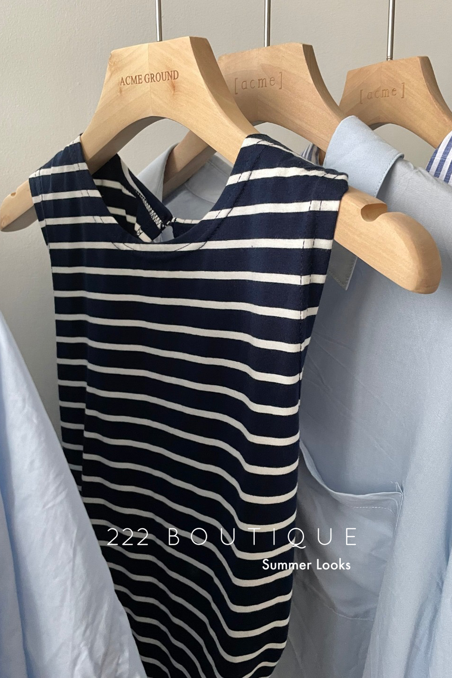 Striped cotton-blend top